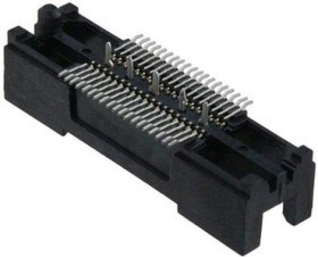 2-5767004-5, Conn High Speed Fine Pitch Connector RCP 4Power/152Signal POS 2.54mm/0.64mm Solder ST Top Entry Thru-Hole/SMD Box/Tube