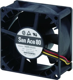 9G0812G101, DC Fan Axial Ball Bearing 12V 7V to 13.8V 90CFM 51dB 80 X 80 X 38mm