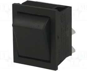 AE-C1350AAAAA, ROCKER; DPST; Pos: 2; ON-OFF; 16A/250VAC; black; none; Body: black