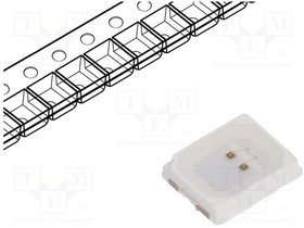 R2835FRC-02W, LED; SMD; 2835; red; 3.5x2.8mm; 120°; 1.6?2.4V; 60mA; ?d: 730nm; reel R2835FRC-02W, LED; SMD; 2835; red; 3.5x2.8mm; 120°; 1.6?2.4V; 60mA; ?d: 730nm; reel