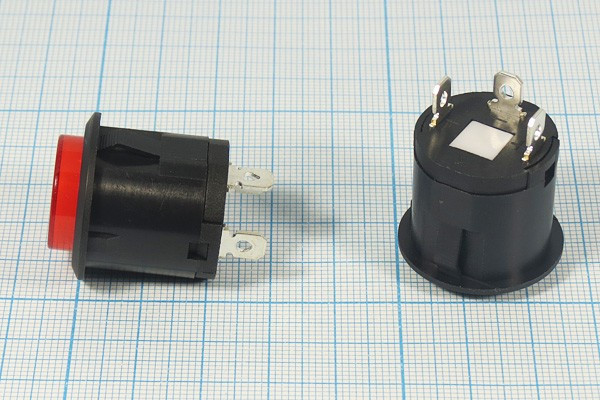 Выключатель кнопочный с фиксацией SPST, ON-OFF, зелёный с подсветкой, 12В/6А, d22мм; №126 G ПКн\ 12\ 6\SPST\d22\чер\ILзел\ \3C\PBS-422AD12V