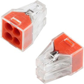 General Клемма строительно-монтажная СМК 4-проводная 0.75-2.5 мм2 100шт 800488 GTER6-04