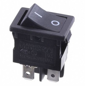 RA81231121, Rocker Switches 10A 125VAC 4.8mm Tab Off-On 2 Pole