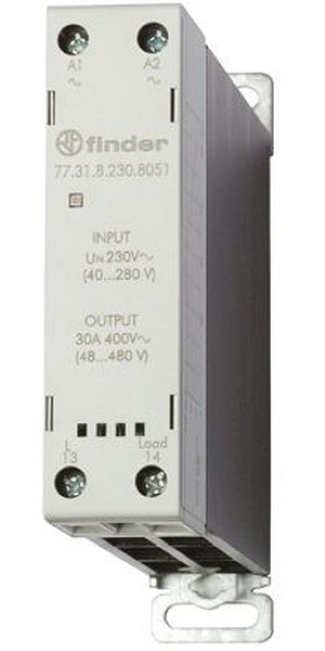 77.31.8.230.8070, 77 Series Solid State Relay, 30 A Load, DIN Rail Mount, 480 V ac Load, 230 V ac Control
