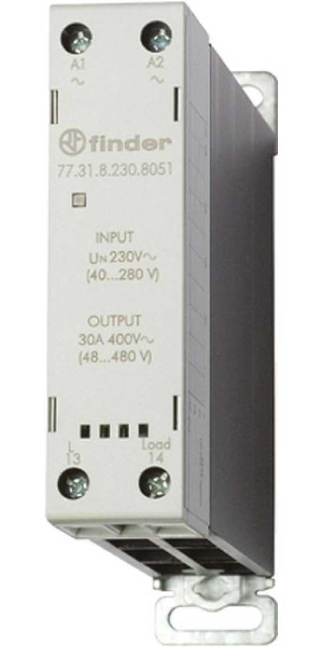 77.31.8.230.8070, 77 Series Solid State Relay, 30 A Load, DIN Rail Mount, 480 V ac Load, 230 V ac Control