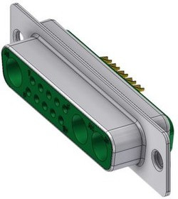 DTS13W3SZ/2, D-Sub hybrid-socket, Socket, 13W3, Soldering Lugs