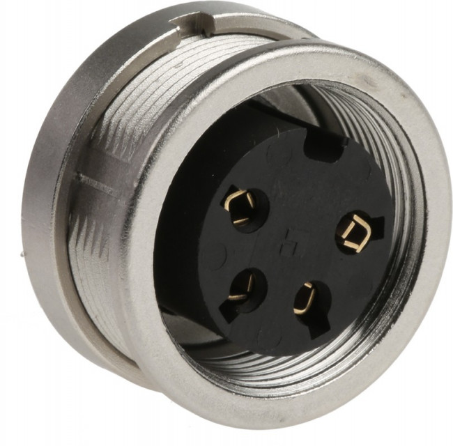 KFV-40, Разъем: M16, гнездо, "мама", пайка, PIN: 4, 5А, 250В, IP40, 0,75мм2