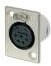 NC6FP1, Panel Mount XLR Connector, Female, 50 V, 6 Way, Silver over Nickel Plating