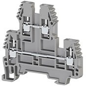 PIK2,5 RDK (серый), 325259 Клеммник 2-х ярусный, 2,5 мм.кв., с внутр.перемычкой