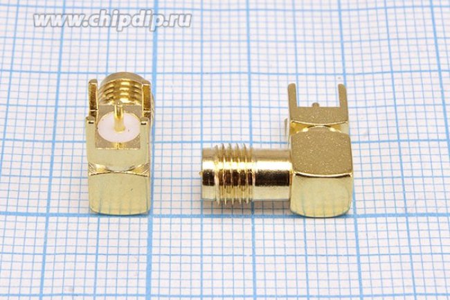 Гнездо reversSMA, на плату, угловой, обратной полярности, позолоченный; Q-10101Z гн reversSMA\плат\ угл\зол\обрат полярности\ Гнездо reversSMA, на плату, угловой, обратной полярности, позолоченный; Q-10101Z гн reversSMA\плат\ угл\зол\обрат полярности\