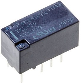 TX2-5V, реле 5В 2FormC 220В АС/2А 15х7.4х8.4 мм