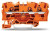 2004-1302, 3-пров. проходная клемма, 0,5 - 4 (6) мм2, оранжевая