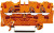 2004-1302, 3-пров. проходная клемма, 0,5 - 4 (6) мм2, оранжевая