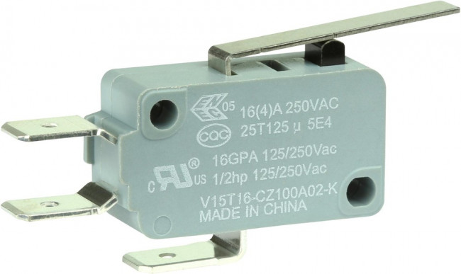 V15T16-CZ100A02-K, Basic / Snap Action Switches Lever Straight 16A @250VAC SPDT V15T16-CZ100A02-K, Basic / Snap Action Switches Lever Straight 16A @250VAC SPDT