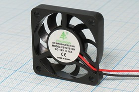 Вентилятор 40x40x 8, напряжение 12В, ток 0,15А, выводы 2L, подшипник скольжения, FSY47S12H