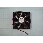 Вентилятор 80x80x25, напряжение 24В, ток 0,11А, выводы 2L, подшипник скольжения, FBDCF-8025D24HS MX