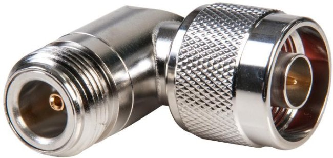 172126, RF Adapters - In Series N RIGHT ANGLE PLUG JACK ADAPTER