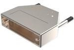 8655MH2501LF, D-Sub Accessories, Input Output Connectors, Straight Exit Metal Hood for 25 position connector - Bulk