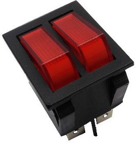 RS-2101-1A (B128A), Переключатель двухклавишный 2хON-OFF (15A 250VAC)