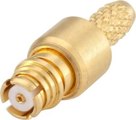 19K101-103L5, SMP Series, Plug Cable Mount SMP Connector, 50, Crimp Termination, Straight Body