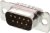 121073-2290 D, ORIGINAL D 9 Way Panel Mount D-sub Connector Plug
