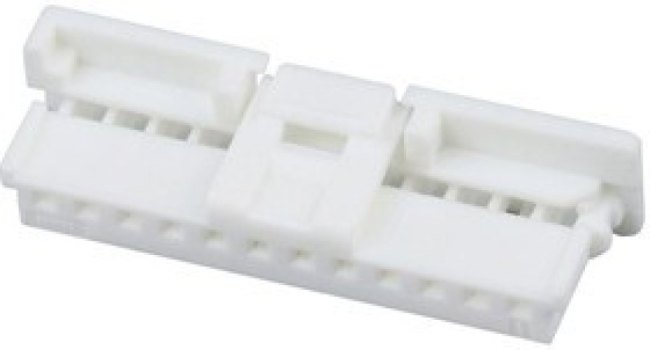 560123-1200, WTB HOUSING, RCPT, 12POS, 1ROW, 2MM, WHT