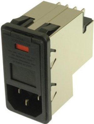 2-6609106-4, Filtered IEC Power Entry Module, IEC C14, Medical, 6 А, 250 В AC