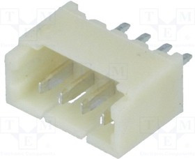 NX1250-04SMS, Гнездо, провод-плата, "папа", 1,25мм, PIN: 4, THT, 125В, 1А, луженые