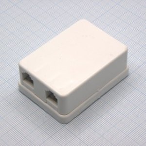 TJ6P4C*2 SURFACE 58x42x24 бел.*, TJ6P4C розетка на панель на два гнезда