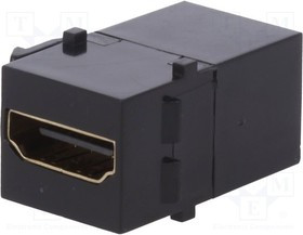 LOG-NK0014B, Соединитель, гнездо, 2x "мама", гнездо HDMI x2, Keystone, прямой