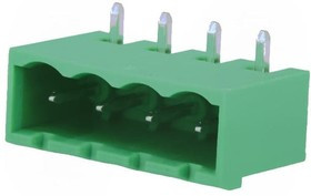 MSTBA2.5/4G5.08, Разъемный клеммник, 5,08мм, Кол-во полюс: 4, угловой 90°, гнездо
