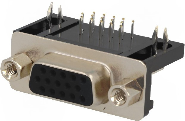 DHR-15FB (DS1038-15F), Гнездо 15 pin высокой плотности на плату