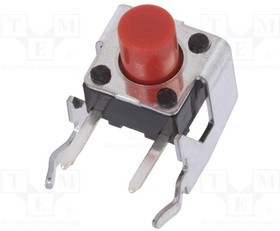 SKHHLWA010, 6.2mm 5.85mm Round Button 50mA Lying 6.2mm SPST 12V Plugin Tactile Switches ROHS