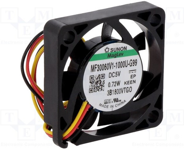 MF30060V1-G99-A, Вентилятор осевой, 5В DC, 30x30x6мм, подшипник Vapo, 8,28куб.м/ч, 23,6дБА MF30060V1-G99-A, Вентилятор осевой, 5В DC, 30x30x6мм, подшипник Vapo, 8,28куб.м/ч, 23,6дБА