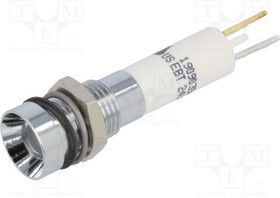 1909035W, Индикат.лампа: LED; вогнутый; белый; 24ВDC; 24ВAC; O8мм