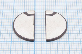 Ультразвуковой пьезоэлемент размером 20x1мм, форма диск из двух сегментов, частота 2МГц; пэу 20x 1,0