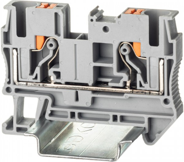 Клемма проходная зажим push-in 2 точки подключения 6кв.мм сер. DKC VPR-6-GY Клемма проходная зажим push-in 2 точки подключения 6кв.мм сер. DKC VPR-6-GY