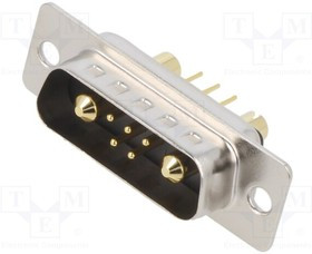 MHCDD7W2P4, Special D-Sub; PIN: 7(2+5); plug; male; on PCBs; THT; MHCD; 240V MHCDD7W2P4, Special D-Sub; PIN: 7(2+5); plug; male; on PCBs; THT; MHCD; 240V