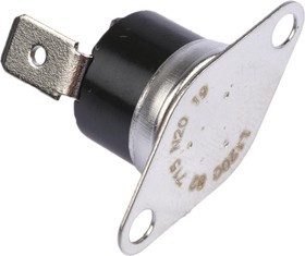 2455R 82-715 L120C, Bi-Metallic Thermostat, Opens at +120°C, Closes at +105°C, +150°C Max, NC, Automatic Reset