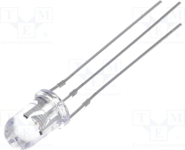 OSRBMC5B31A-12V, LED; 5mm; red/blue; 30°; Front: convex; 12?15V; Pitch: 2.54mm; round