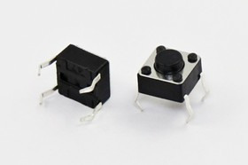 Тактовая кнопка, 6.0x 6.0x 4.3, алгоритм работы NO, контакты 4PF, TS-06V-A