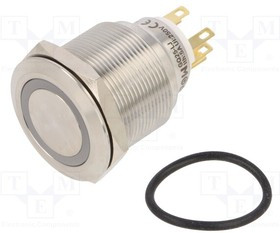 LAS1GQ25-11ZEW12VS, Переключатель: антивандальный, Пол: 2, SPDT, 3A/220ВAC, 5A/24ВDC