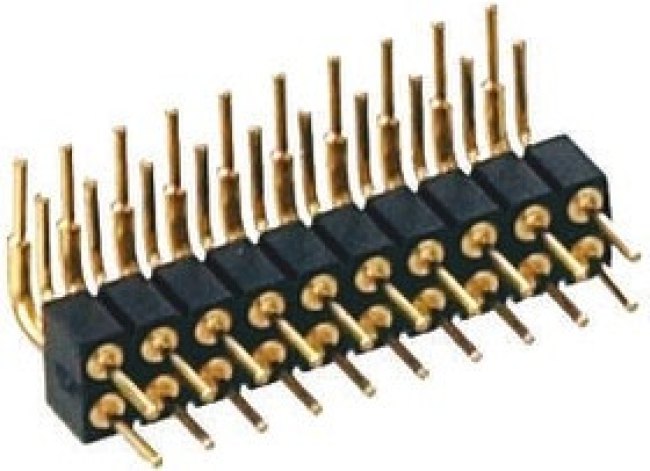 832-80-020-20-001101, Right Angle Through Hole Pin Header, 20 Contact(s), 2.0mm Pitch, 2 Row(s), Unshrouded