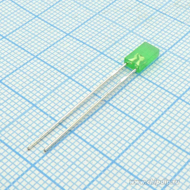 L-144GDT, Светодиод 1,9х3,9мм/зеленый/ 568нм/1-4мкд/110°