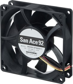 9HV0924P4G001, Axial Fan, 24 V dc, DC Operation, 118cfm, 14.64W, 610mA Max, 92 x 92 x 25mm