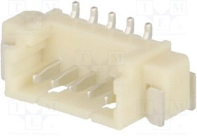 NX1251-05SMS, Гнездо, провод-плата, "папа", 1,25мм, PIN: 5, SMT, 125В, 1А, луженые