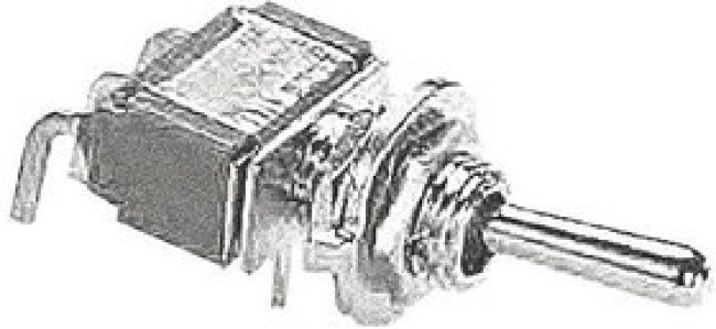 1-1825137-4, Toggle Switch, PCB Mount, On-Off-On, SPDT, Through Hole Terminal, 120 V ac, 28V dc 1-1825137-4, Toggle Switch, PCB Mount, On-Off-On, SPDT, Through Hole Terminal, 120 V ac, 28V dc