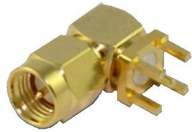 HYR-1149, Разъем SMA, штекер на плату угловой HYR-1149, Разъем SMA, штекер на плату угловой