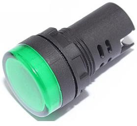 FL1P-22NA-1-G24V, LED Panel Mount Indicators LED GRN 22MM NUT 24VAC/DC