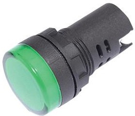 FL1P-22NA-1-G24V, LED Panel Mount Indicators LED GRN 22MM NUT 24VAC/DC